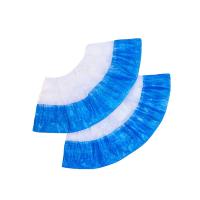 Бахилы одноразовые полиэтиленовые повышенной плотности 80 мкм белые/голубые (6 г, 500 пар/уп)